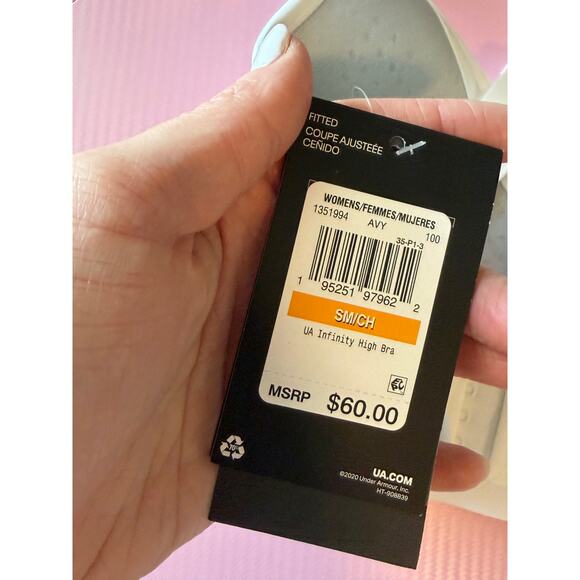 Under Armour Women's Small White Gray Ultra Light Support Foam Padding Bra - Picture 8 of 11